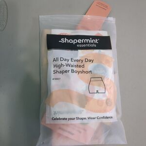 Shapermint All Day Every Day High-Waisted Shaper Womens Boyshort Nude Size M